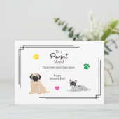 Carte de la Fête des Mères pour Chiens (Debout devant)