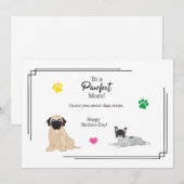 Carte de la Fête des Mères pour Chiens (Devant / Derrière)