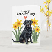 Carte de la Fête des Mères pour Chiens (Fleur jaune)