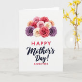 Carte de la fête des mères pour filles florale (Fleur jaune)