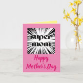 Carte de la fête des mères pour maman, thème de su (Fleur jaune)