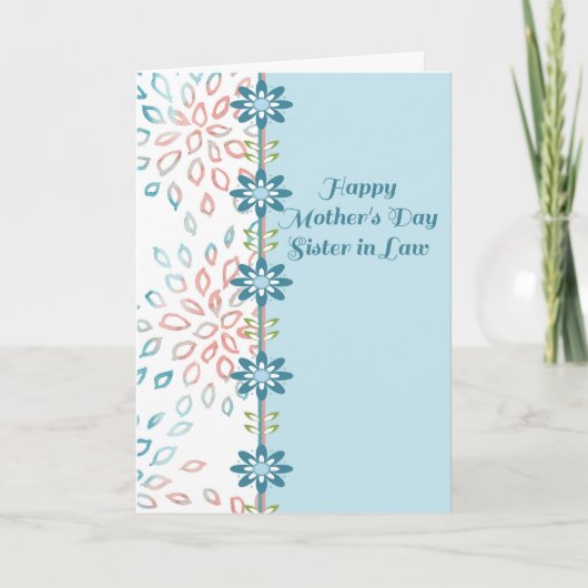 Carte de la Fête des Mères pour Soeur en Droit ave (Devant)