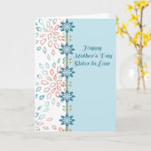 Carte de la Fête des Mères pour Soeur en Droit ave (Fleur jaune)