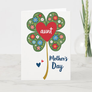 Carte de la Fête des Mères pour tante chanceuse