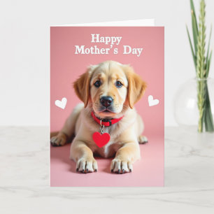 Carte de la fête des mères Puppy Heart