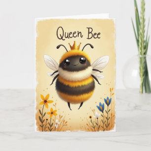 Carte de la Fête des Mères Reine d'Or Abeille