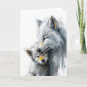 Carte de la fête des mères renard arctique (Devant)