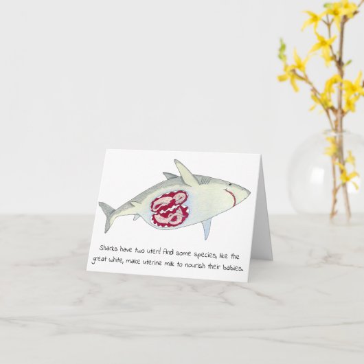 Carte de la fête des mères requin (Fleur jaune)