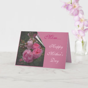 Carte de la fête des mères Rose Rose
