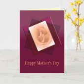 Carte de la fête des mères Rosebud Peach (Fleur jaune)