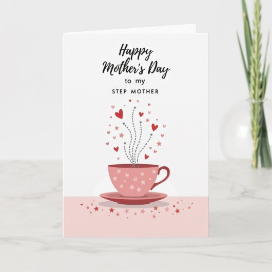 Carte de la Fête des Mères Ruby Teacup (Devant)