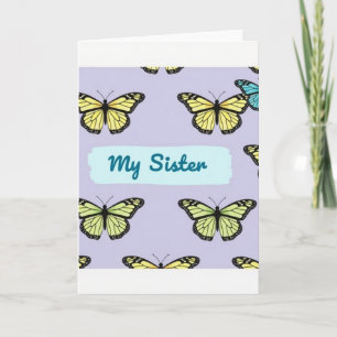Carte de la Fête des Mères Sœur Papillon Art