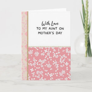 Carte de la Fête des Mères Tante adorable