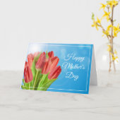 Carte de la fête des mères Tulipes (Fleur jaune)