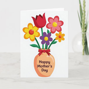 Carte de la fête des mères Vase aux abricots
