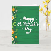 Carte de la Fête des Mères Vert Trèfle (Fleur jaune)