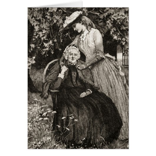 Carte de la Fête des mères vintages âgées (Devant)