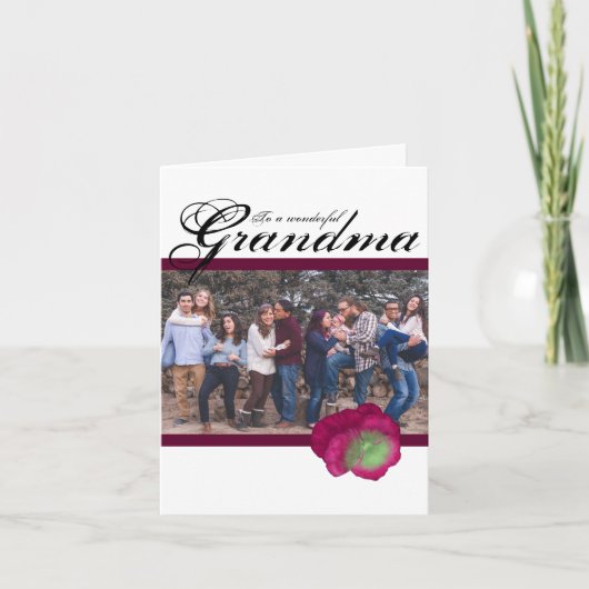 Carte de la fête des mères violet Pansy pour grand (Devant)