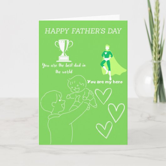 Carte de la fête des pères (Devant)