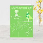 Carte de la fête des pères (Fleur jaune)