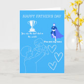 Carte de la fête des pères (Fleur jaune)