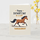 Carte de la Fête des Pères à cheval (Fleur jaune)