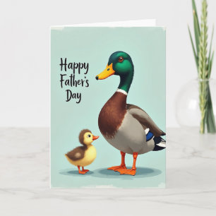 Carte de la Fête des Pères au Canard Émeraude
