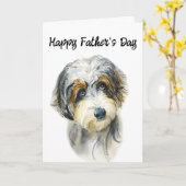 Carte de la fête des pères Aussie Doodle modifiabl (Fleur jaune)