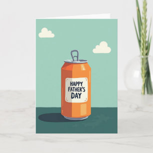 Carte de la Fête des Pères avec Boisson Orange