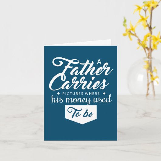 Carte de la fête des pères avec des images (Fleur jaune)