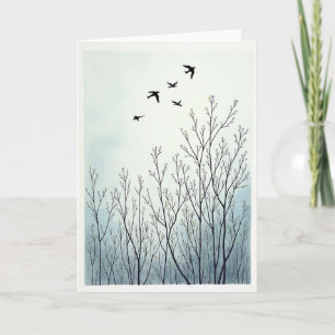 Carte de la Fête des Pères avec des oiseaux