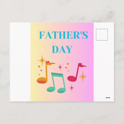 Carte de la fête des pères avec musique (Dos)