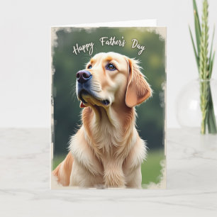 Carte de la Fête des Pères avec portrait de chien