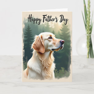 Carte de la Fête des Pères avec un Chien Fidèle
