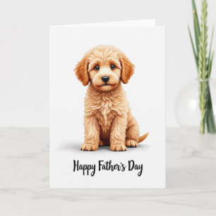 Carte de la Fête des Pères avec un gentil chiot
