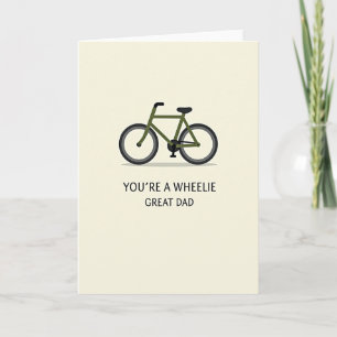Carte de la Fête des Pères avec un vélo