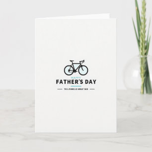 Carte de la Fête des Pères avec un vélo élégant