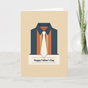 Carte de la Fête des Pères avec une chemise sarcel