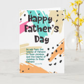 Carte de la Fête des Pères avec verset biblique (Fleur jaune)
