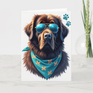 Carte de la Fête des Pères Aviateur Chien