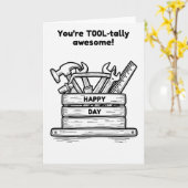 Carte de la Fête des Pères Awesome Dad Tools (Fleur jaune)