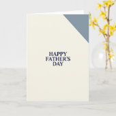 Carte de la Fête des Pères Bleu Gris (Fleur jaune)