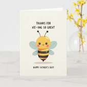 Carte de la Fête des Pères Bumble Bee (Fleur jaune)