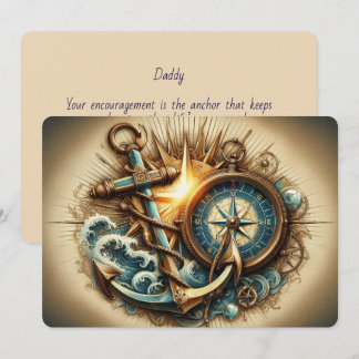 Carte de la Fête des Pères Compass & Anchor
