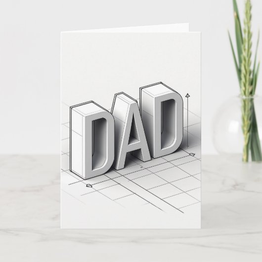 Carte de la Fête des Pères Cool Grey Dad (Devant)