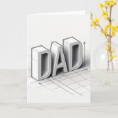 Carte de la Fête des Pères Cool Grey Dad (Fleur jaune)