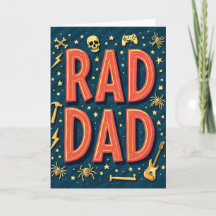Carte de la Fête des Pères Cool Rad Papa