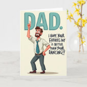 Carte de la Fête des Pères Danseur Papa (Fleur jaune)