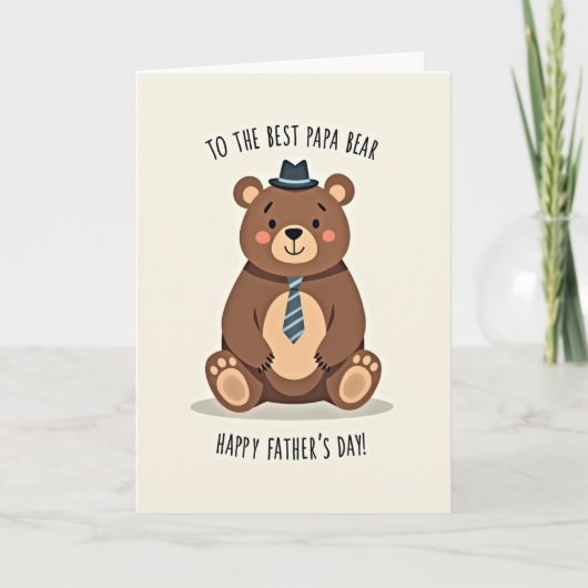 Carte de la Fête des Pères Dapper Bear (Devant)