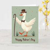 Carte de la Fête des Pères Dapper Bird (Fleur jaune)